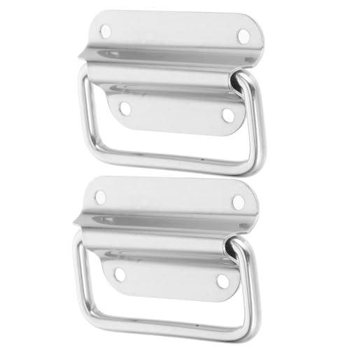 PLAFOPE 2Stücke Klappgriffe für Werkzeugkästen und Kisten Faltbare Tür und Schrankgriffe Moderner Industrie Look Design für Verschiedene Anwendungen von PLAFOPE
