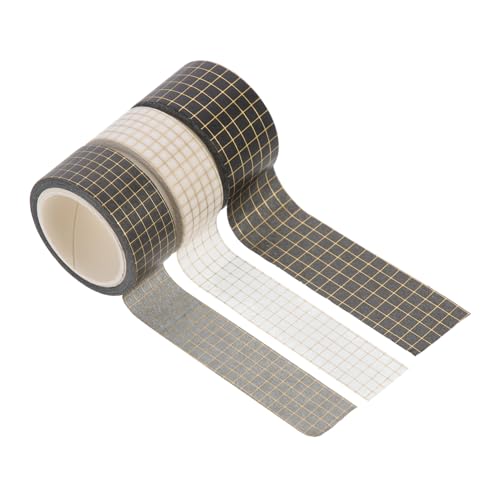 PLAFOPE 3 Rollen Washi Tape Goldgeprägtes Dekoratives Klebeband Leichtes DIY Scrapbooking Zubehör für Planer Klare Muster Hochwertiges Papier Vielseitig und Langlebig PLAFOPE 3 Rollen Washi Tape Goldgeprägtes Dekoratives Klebeband Leichtes DIY Scrapbooking Zubehör für Planer Klare Muster Hochwertiges Papier Vielseitig und Langlebig von PLAFOPE