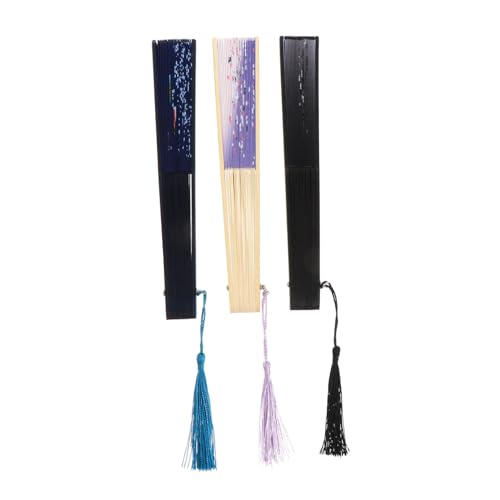 PLAFOPE 3 Stück Antiker Faltbarer Bambus Handfächer mit Elegantem Retro Design Langlebig als Tanzrequisite und Wanddekoration Geeignet Handgefertigt Stabile Struktur Farbenfrohe PLAFOPE 3 Stück Antiker Faltbarer Bambus Handfächer mit Elegantem Retro Design Langlebig als Tanzrequisite und Wanddekoration Geeignet Handgefertigt Stabile Struktur Farbenfrohe von PLAFOPE