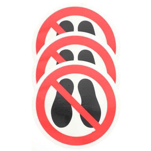 PLAFOPE 3 Stück Teiliges Selbstklebende No Step Warning Sign Sticker Reißfeste Sicherheitswarnung für Boote Industrielle Arbeitsplätze Pools Einfach Anzubringen Vielseitig Einsetzbar zur von PLAFOPE