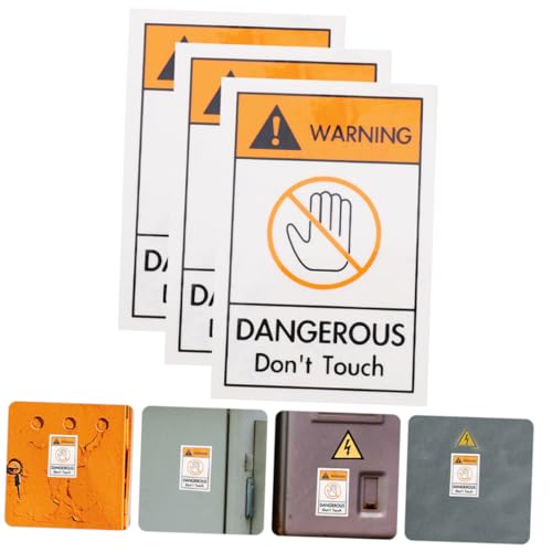 PLAFOPE 3 Stück Warnaufkleber Nicht Berühren mit Stark Haftendem Klebstoff Klare Sicherheitszeichen für Glatte Oberflächen Langlebig Leicht Anzubringen zur Unfallverhütung und PLAFOPE 3 Stück Warnaufkleber Nicht Berühren mit Stark Haftendem Klebstoff Klare Sicherheitszeichen für Glatte Oberflächen Langlebig Leicht Anzubringen zur Unfallverhütung und von PLAFOPE