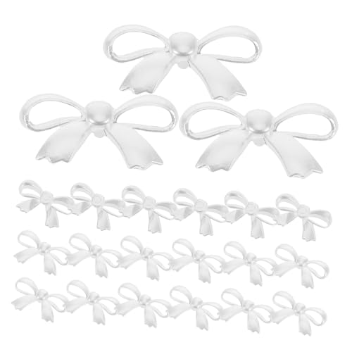 PLAFOPE 30 Stück Schleifen Charms aus Abs Kunststoff mit Perlen Flache Schleifchen für DIY Basteln Haarschmuck Handarbeiten Modische Dekorationen Vielseitig für Accessoires und Schmuck von PLAFOPE