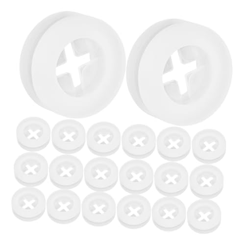 PLAFOPE 30 Stück Strohhalm-Lochtüllen Silikon-Strohhalm-Lochstopfen für Einmachgläser Strohhalm-Loch-Befestigungsstopfen weißer Holzdeckel Strohhalm-Dichtung von PLAFOPE