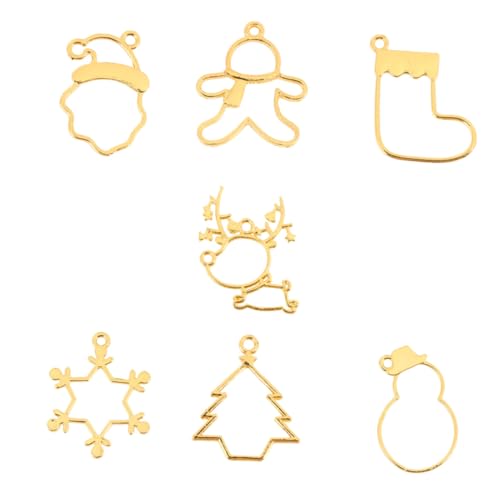 PLAFOPE 35 Stück Teiliges DIY Epoxidharz Formen Kristalllegierung Weihnachtsmotive Langlebige Schmuckherstellung Inklusive Schneeflocken Rentier Weihnachtsmann Baum von PLAFOPE