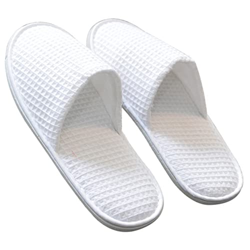 PLAFOPE 4Paare Einweg-Slipper aus Baumwolle rutschfeste Gästeschuhe für Hotel Spa und Reisen Bequeme Pantoffeln für Damen und Herren als Hausschuhe für Gäste von PLAFOPE