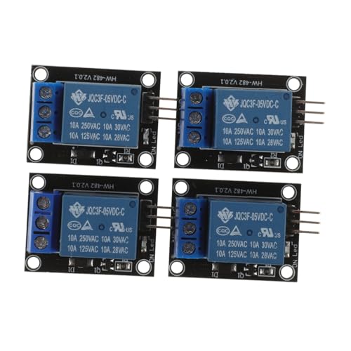 PLAFOPE 4 Stück Relaismodul mit Optokoppler für Arm Avr Mcu Ein Kanal Steuerungsboard Kompatibel mit Single Chip Mikrocomputern für Heimgeräte und Elektronische Projekte PLAFOPE 4 Stück Relaismodul mit Optokoppler für Arm Avr Mcu Ein Kanal Steuerungsboard Kompatibel mit Single Chip Mikrocomputern für Heimgeräte und Elektronische Projekte von PLAFOPE