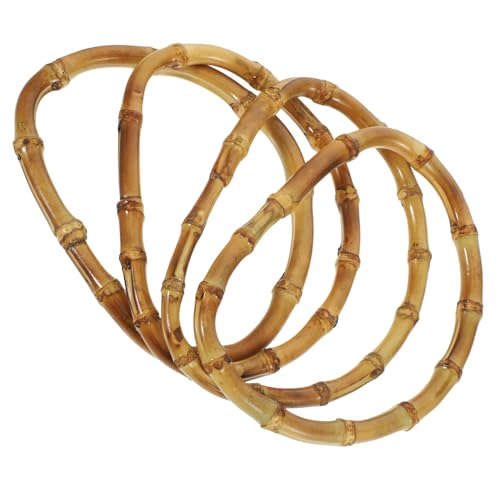 PLAFOPE 4 Stück Teiliges Bambus Taschengriff D förmige Holzhänger für DIY Handtaschen Robustes Zubehör mit Lackierung Leicht und Einfach zu Montieren als Ersatzgriff für Handgemachte PLAFOPE 4 Stück Teiliges Bambus Taschengriff D förmige Holzhänger für DIY Handtaschen Robustes Zubehör mit Lackierung Leicht und Einfach zu Montieren als Ersatzgriff für Handgemachte von PLAFOPE