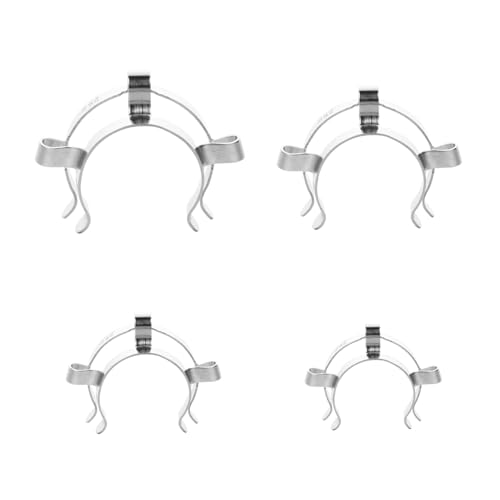 PLAFOPE 4 Stück Teiliges Edelstahl Labor Klemmen aus Metall für Glas Ground Joint Rostfrei Fein Verarbeitet Sichere Fixierung von O Ring Verbindungen im Laborgebrauch PLAFOPE 4 Stück Teiliges Edelstahl Labor Klemmen aus Metall für Glas Ground Joint Rostfrei Fein Verarbeitet Sichere Fixierung von O Ring Verbindungen im Laborgebrauch von PLAFOPE