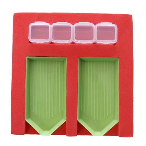 PLAFOPE 4 Stück Teiliges Multifunktionales Malwerkzeug Organizer Diamant perlen tabletts Leichter Kompakter Bead Sorting Tray für Innovatives Diamant Painting Zubehör und Präzise von PLAFOPE