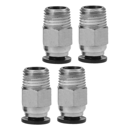 PLAFOPE 4 Stück Teiliges Pneumatik geradeverbinder Metallische Schnellkupplungen für Hotend luftanschluss Stabile Leistung Einfache Montage Präzise Drucker zubehör von PLAFOPE