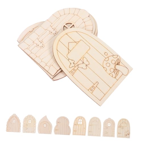 PLAFOPE 40 Stück Teiliges Miniatur Holzset Unbemalt DIY Bastelset Naturholz Blanko Türen für Garten Baum Büro Party Dekoration Vielseitig Gestaltbar für Weihnachten und Feengarten PLAFOPE 40 Stück Teiliges Miniatur Holzset Unbemalt DIY Bastelset Naturholz Blanko Türen für Garten Baum Büro Party Dekoration Vielseitig Gestaltbar für Weihnachten und Feengarten von PLAFOPE
