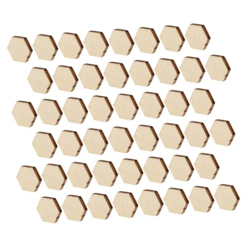 PLAFOPE 400 Stück Sechseckige Holzscheiben Naturbelassen für DIY Basteln Leichte Holzornamente Tragbare Holzformen für Heimdekoration Reiseaccessoires und Fotohintergründe von PLAFOPE