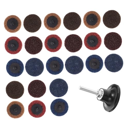 PLAFOPE 45 Stück Teiliges Schleifscheiben Nylon Schleifpad Klett Schnellwechsel Polierscheiben für Winkelschleifer Effektive Lack und Rostentfernung Geräuscharm Vielseitig für Schleifen von PLAFOPE
