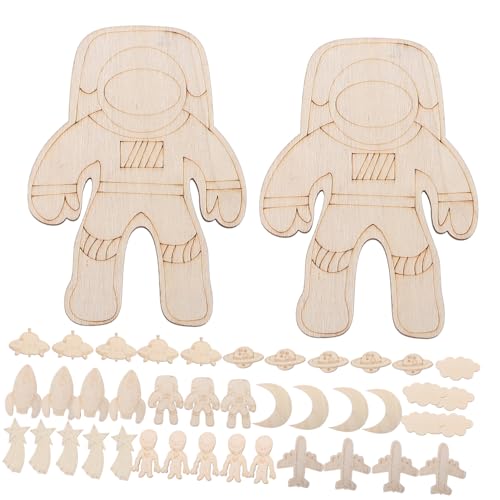 PLAFOPE 45 Stück Teiliges Unvollendete Holzplättchen Glatte Kanten Strapazierfähiges Material Sichere DIY holzausschnitte für Bastelprojekte für Weihnachts Festtagsdekorationen von PLAFOPE