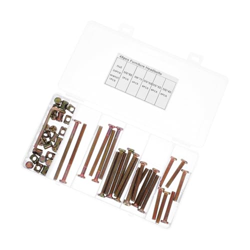 PLAFOPE 49 Stück Teiliges Schrauben und Mutternset Robuste Verbindungselemente für Möbelreparatur und DIY Projekte Metrisch für Verschiedene Anwendungen PLAFOPE 49 Stück Teiliges Schrauben und Mutternset Robuste Verbindungselemente für Möbelreparatur und DIY Projekte Metrisch für Verschiedene Anwendungen von PLAFOPE