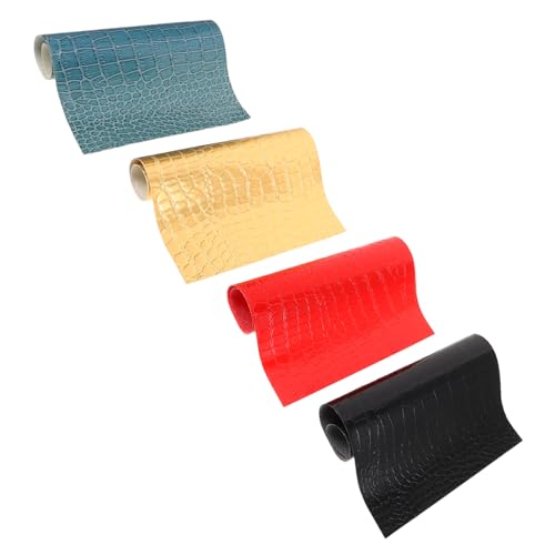 PLAFOPE 4stücke Geprägte Leder Kunstlederblätter Zum Basteln Geprägte Textur-pu-blätter Für Handtaschen Geldbörsen Und Schmuck PLAFOPE 4stücke Geprägte Leder Kunstlederblätter Zum Basteln Geprägte Textur-pu-blätter Für Handtaschen Geldbörsen Und Schmuck von PLAFOPE