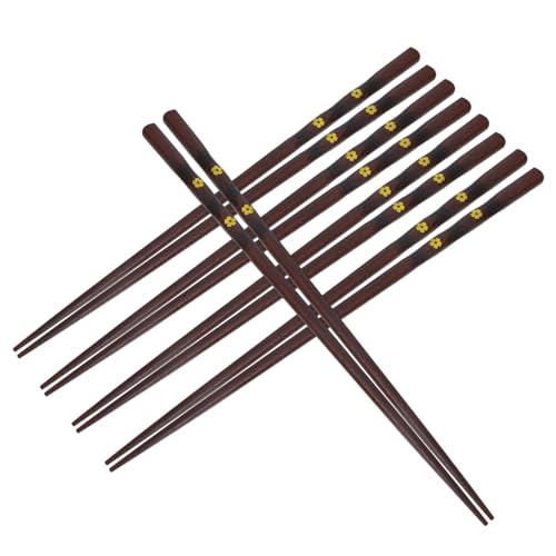 PLAFOPE 5 Paare Wiederverwendbare Holz Essstäbchen Japanischer Stil Spitz Zulaufend Rutschfest Spülmaschinenfest mit Wind motiv Aufbewahrungsbox für Zuhause und Reise PLAFOPE 5 Paare Wiederverwendbare Holz Essstäbchen Japanischer Stil Spitz Zulaufend Rutschfest Spülmaschinenfest mit Wind motiv Aufbewahrungsbox für Zuhause und Reise von PLAFOPE