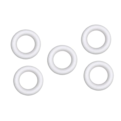PLAFOPE 5 STK. Teiliges Weißer Schaumstoffringe DIY Bastelzubehör für Runde Modellringe für Künstlerisches Malen und Hand Auge Koordination Langlebiges Material PLAFOPE 5 STK. Teiliges Weißer Schaumstoffringe DIY Bastelzubehör für Runde Modellringe für Künstlerisches Malen und Hand Auge Koordination Langlebiges Material von PLAFOPE