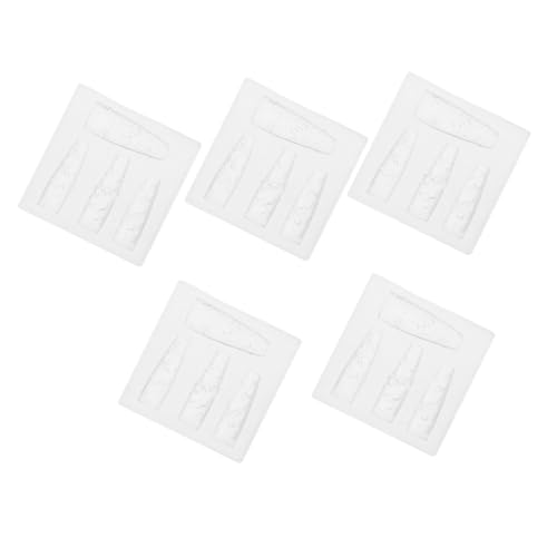 PLAFOPE 5 Stück Teiliges Silikon Nagelkunst Formen mit Blumenmotiven Flexible Nail Art Moulds für Gel Resin und DIY Schmuck Einfache Entnahme für Kreative Naildesigns und Bastelprojekte von PLAFOPE