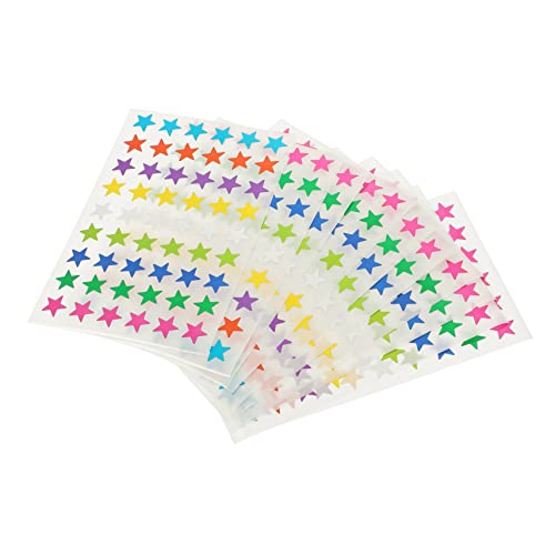 PLAFOPE 50 Blatt Sternaufkleber Dekorative Scrapbook-Aufkleber Aluminiumfolie Glitzernde Dekorative Aufkleber Zum Verpacken Dekoratives Scrapbook-Klebeband von PLAFOPE
