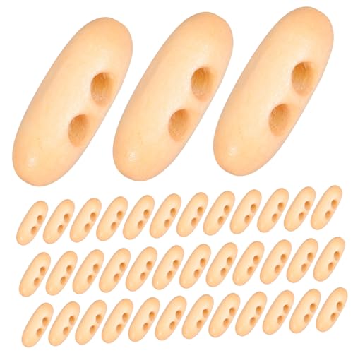 PLAFOPE 50 Stück Ovale Holzknöpfe Zweiloch Knebelknöpfe für DIY Kleidung Basteln Mantel Strickjacken Zubehör Natürlicher Holzknopf Robust Sicher Befestigt PLAFOPE 50 Stück Ovale Holzknöpfe Zweiloch Knebelknöpfe für DIY Kleidung Basteln Mantel Strickjacken Zubehör Natürlicher Holzknopf Robust Sicher Befestigt von PLAFOPE