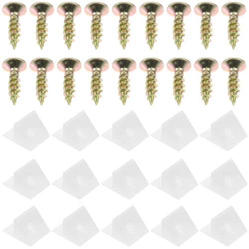 PLAFOPE 50 Stück Teiliges Schrankwinkel Kunststoff Möbelkeile mit Rostfreien Schrauben zur Schubladenverstärkung und Ausgleich Stabile Eckhalterung für Rückwand Korrosionsbeständig und PLAFOPE 50 Stück Teiliges Schrankwinkel Kunststoff Möbelkeile mit Rostfreien Schrauben zur Schubladenverstärkung und Ausgleich Stabile Eckhalterung für Rückwand Korrosionsbeständig und von PLAFOPE