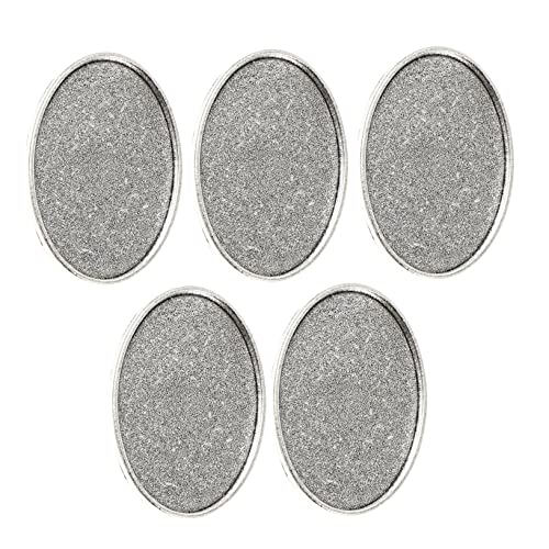 PLAFOPE 5stücke Diy Schmuckzubehör Legierungsbasistablett Hohl Runde Tablett Für Brosche Diy-brustnadel Schmuckherstellung Lünette Für Zuhause Antiksilber von PLAFOPE