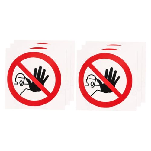 PLAFOPE 6 Stück No Entrance Aufkleber Selbstklebend Warnhinweis Sticker für Innen Außen Glatte Flächen Wie Glas Metall Stahl Sicherheitswarnung von PLAFOPE