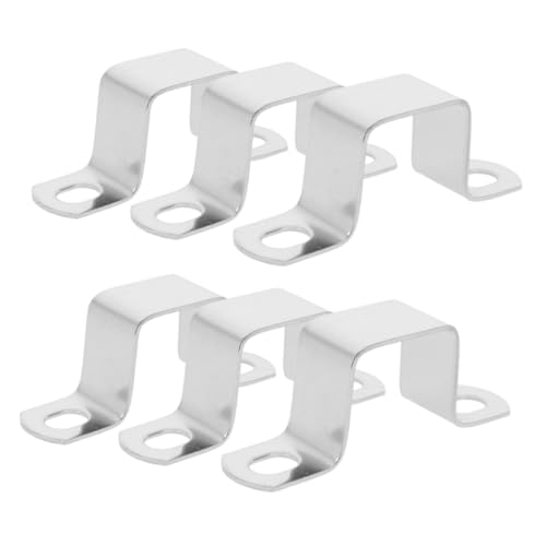 PLAFOPE 6 Stück Teiliges Edelstahl Rohrschellen Quadratische Rohrhalter U klammern Wetterbeständig Widerstandsfähig gegen Thermische Ausdehnung Vielseitig für Innen Außenanwendungen von PLAFOPE