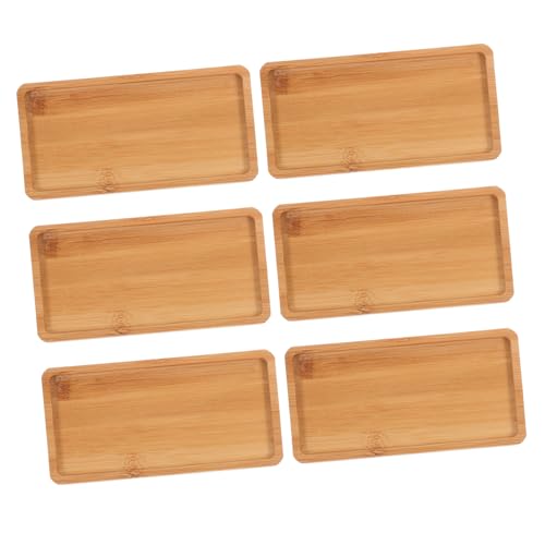PLAFOPE 6 Stück Teiliges Holzserviertablett Rechteckige Holzplatten für Snacks Obst Dekoration Multifunktionale Servierplatte für Küche Partys Rutschfestes Design für Täglichen Gebrauch PLAFOPE 6 Stück Teiliges Holzserviertablett Rechteckige Holzplatten für Snacks Obst Dekoration Multifunktionale Servierplatte für Küche Partys Rutschfestes Design für Täglichen Gebrauch von PLAFOPE