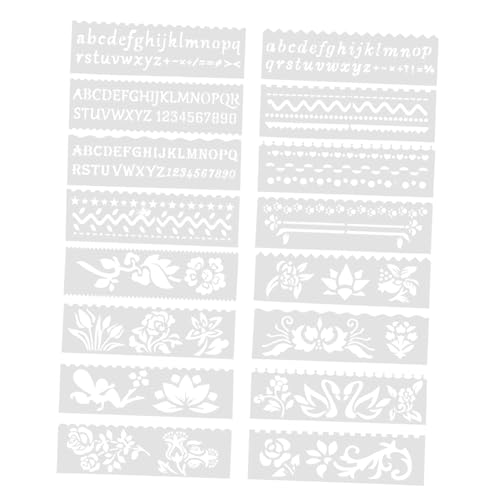 PLAFOPE 6 Stück Teiliges Schablonen aus Kunststoff mit Hohlmuster Wiederverwendbare DIY Malvorlagen für Wand und Textilgestaltung Leichte Langlebige Zeichenschablonen für Kreative PLAFOPE 6 Stück Teiliges Schablonen aus Kunststoff mit Hohlmuster Wiederverwendbare DIY Malvorlagen für Wand und Textilgestaltung Leichte Langlebige Zeichenschablonen für Kreative von PLAFOPE