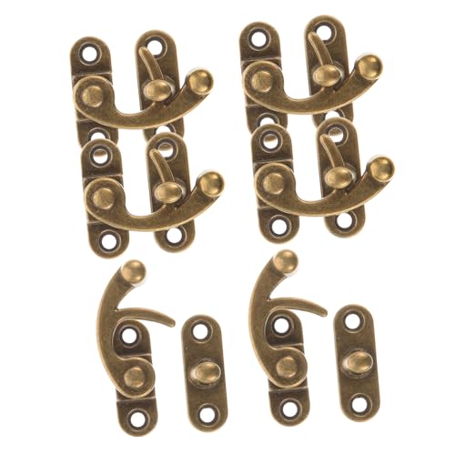 PLAFOPE 6 Stück Teiliges Vintage Metallbox schlossset mit Antiken Hasp verschlüssen für Holzboxen Dekorative Kistenverschlüsse Langlebige Schnappverschlüsse für Schmuck Geschenkboxen von PLAFOPE