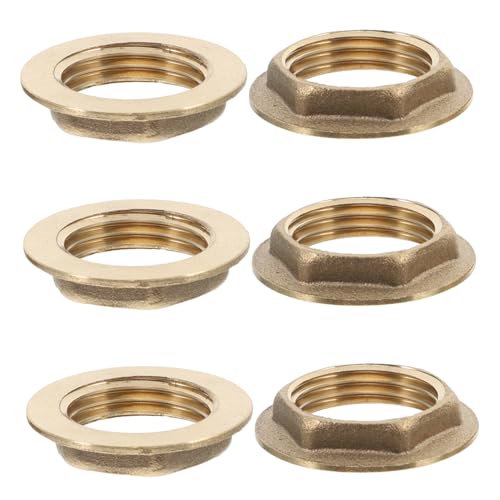 PLAFOPE 6Stücke Sechskantmuttern Messing Selbstsichernde Nüsse für Badezimmer und Schlossanwendungen Langlebig und Hitzebeständig Versiegelung für Hohe Druckanwendungen PLAFOPE 6Stücke Sechskantmuttern Messing Selbstsichernde Nüsse für Badezimmer und Schlossanwendungen Langlebig und Hitzebeständig Versiegelung für Hohe Druckanwendungen von PLAFOPE