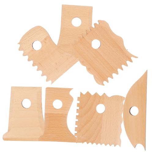 PLAFOPE 7 Stück Teiliges Töpferwerkzeug Holz für Polymermodellierung Langlebige Keramik skulptur Bastelwerkzeuge Einfach zu Reinigen und Vielseitig für DIY kunstprojekte von PLAFOPE