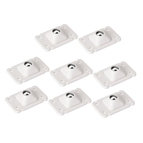 PLAFOPE 8 Stück Selbstklebende Lenkrollen aus Abs mit Hoher Tragkraft für Aufbewahrungsboxen Mülleimer Möbel und Babyspielzeug Einfache Montage Geräuscharm Flexibel Einsetzbar von PLAFOPE