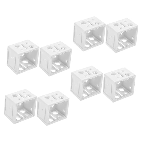 PLAFOPE 8 Stück Teiliges Mini Jalousien Halterung Weiß Boxmontage Halter für Fensterrahmen Innen Außen Montage Kompatibel mit Jalousien und Vorhangstangen von PLAFOPE