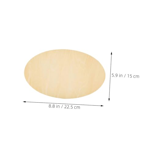 PLAFOPE 8 Stück Teiliges Ovale Holzscheiben aus Stabilem Holz für DIY malerei und Kreative Bastelprojekte Naturbelassene Holzstücke zum Dekorieren von Zuhause und Büro von PLAFOPE