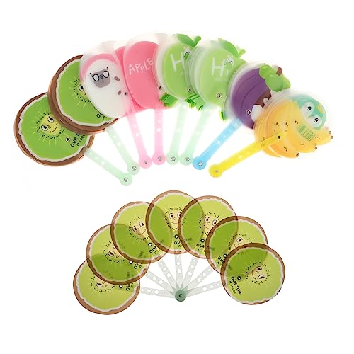 PLAFOPE 8 Stück Teiliges Sommer Faltfächer mit Fruchtmuster Plastik Fächer Dekorativer Handventilator für Reisen Hochzeiten und von PLAFOPE