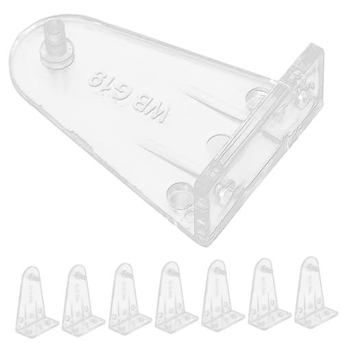 PLAFOPE 8 Stück Teiliges Transparente Halteklammern für Jalousienbodenschiene mit Schrauben Stabilisierende Fensterrollo Halterungen für Innenjalousien und Sonnenschutz von PLAFOPE