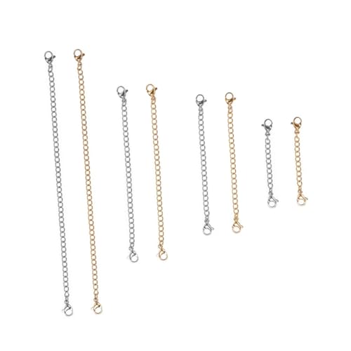 PLAFOPE 8 Stück Teiliges Verlängerungsketten mit Verstellbaren Doppel Karabiner Verschlüssen für Armbänder und Halsketten Langlebig Rostfrei für DIY Schmuckherstellung PLAFOPE 8 Stück Teiliges Verlängerungsketten mit Verstellbaren Doppel Karabiner Verschlüssen für Armbänder und Halsketten Langlebig Rostfrei für DIY Schmuckherstellung von PLAFOPE