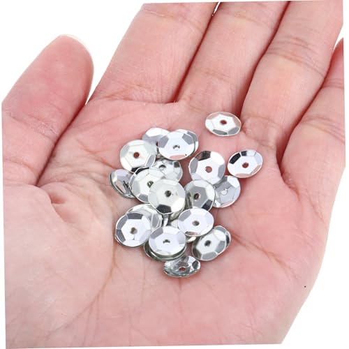 PLAFOPE 800 Stück Silberne Cup Pailletten mit Glänzende Flache Runde Pvc pailletten für DIY Basteln Nähen Schmuckherstellung Hochzeiten Weihnachtsdekoration Nageldesign von PLAFOPE