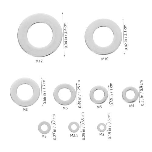 PLAFOPE 800 Stück Teiliges Edelstahl Flachscheiben Präzisions Unterlegscheiben Rostfrei Für Schrauben Dichtungsringe Und Mechanische Reparaturen Industrie Haushalt von PLAFOPE