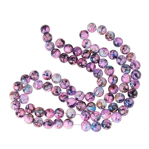 PLAFOPE 80stücke Kreative Bastelperlen Diy Schmuckzubehör Murmeln Für Armbänder Halsketten Schmuckmurmeln Crackleglasperlen von PLAFOPE