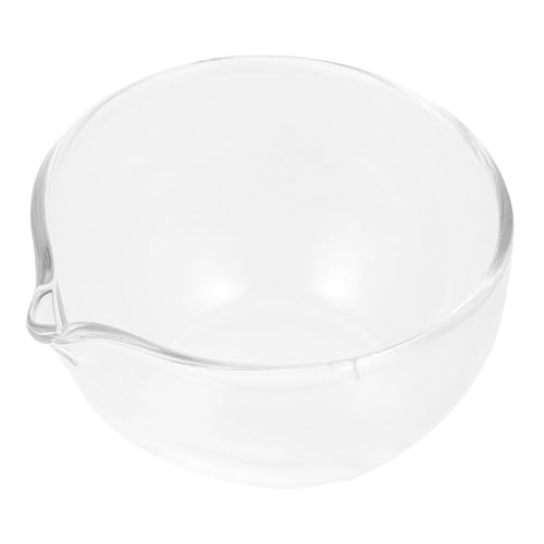 PLAFOPE Runde Glasverdampfschale mit Ausguss Labor Mischschale Verdampfungsschüssel für Chemische Anwendungen Hitzebeständig Ideal für Verdampfung und Mischprozesse im Labor von PLAFOPE