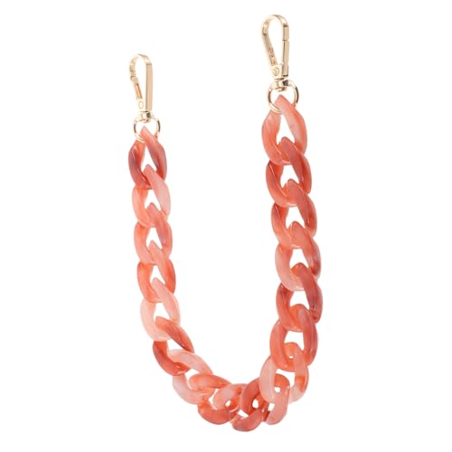 PLAFOPE Acryl Handtaschenkette Fischgrät Muster Goldene DIY Bag Strap mit Stabilen Metallverschlüssen Leichte Dekorative Verlängerungskette für Damen Handtaschen und Geldbörsen von PLAFOPE