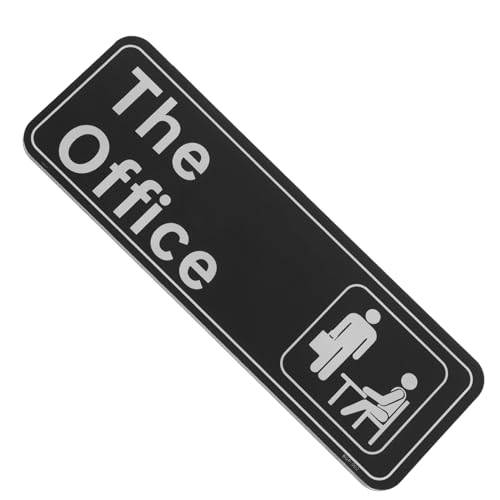PLAFOPE Acryl Türschild Büro Leicht zu Installieren Selbstklebend Einfaches Design Englisches Office Zeichen Robust Langlebig für Glatte Oberflächen Geeignet von PLAFOPE
