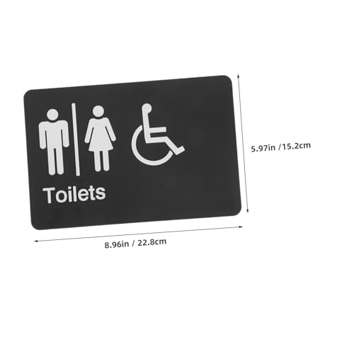 PLAFOPE Braille Wc schild Selbstklebend aus Abs Unisex Toiletten symbolschild mit Klarer Blindenschrift Wetterfest und Robust für Tür Wandmontage im Büro und Öffentlichen Badezimmern von PLAFOPE