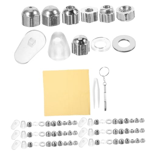 PLAFOPE Brillen Reparaturset Schrauben Muttern Ersatzkit für Sonnenbrillen und Lesebrillen mit Robusten Materialien Vielseitig für Brillen Uhren Schmuck Praktisches Reparaturwerkzeug von PLAFOPE