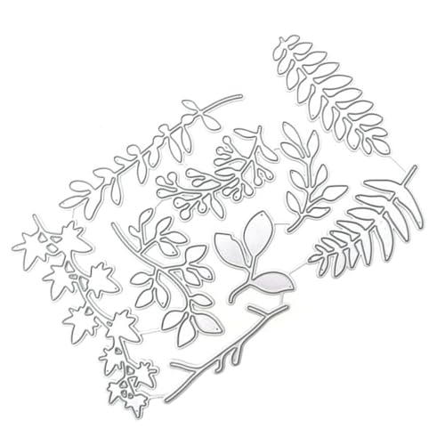 PLAFOPE Carbon Stahl Leaf Cutting Dies Stencils für Kartenherstellung DIY Prägeschablonen Basteln Scrapbooking Stanzformen für Fotoalben und Papierdekorationen von PLAFOPE