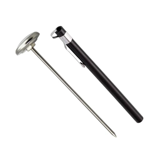 PLAFOPE Edelstahl Lebensmittelthermometer Mini Küchen Gadget Milch und Kaffee Thermometer Batteriefrei Präzise und Schnell Vielseitig für Zuhause Restaurant und Hotel Sichere von PLAFOPE